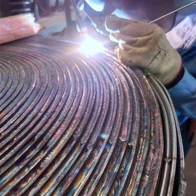 Customer Visit To Finished Product Spiral Plate Heat Exchanger